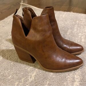 Brown Vegan Leather Ankle Boots
